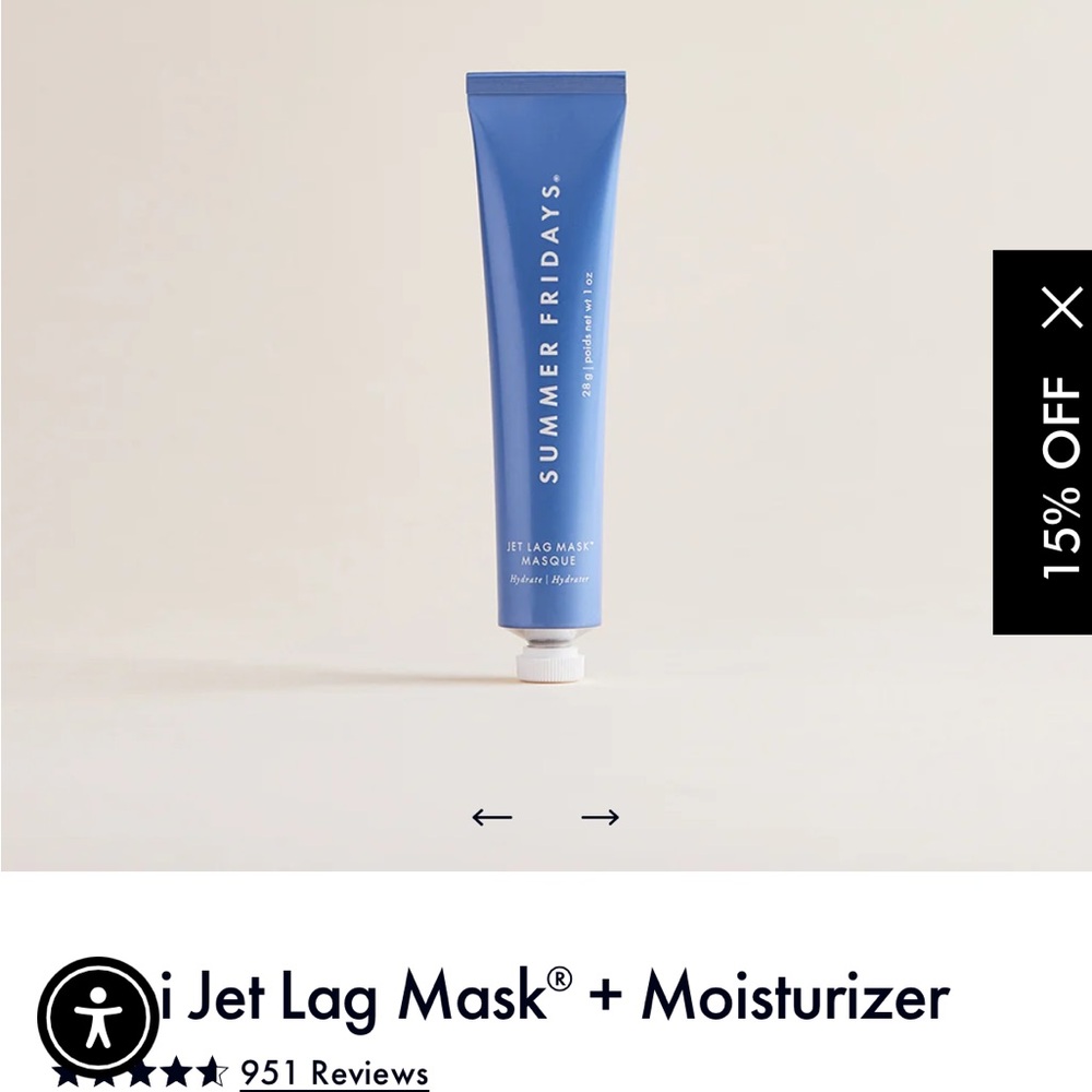 Summer Fridays Blue Jet Lag Mask